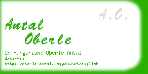 antal oberle business card